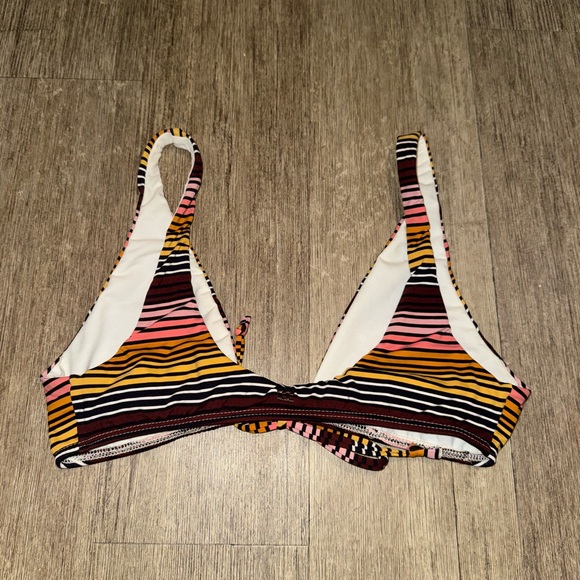 Billabong Colorful Striped Trilet Bikini Top - Medium - Picture 4 of 5